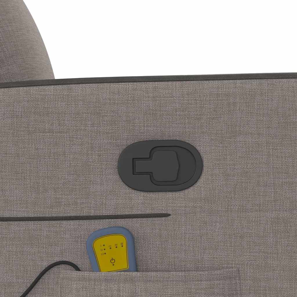 Massagesessel Taupe Stoff