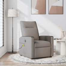 Massagesessel Taupe Stoff