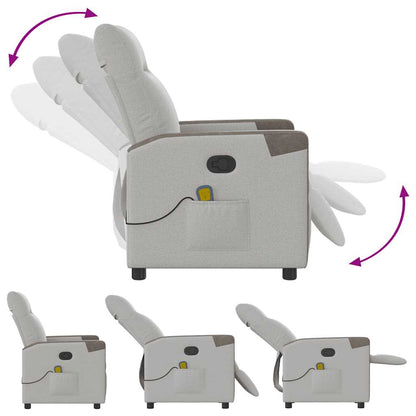 Massagesessel Wolkengrau Stoff