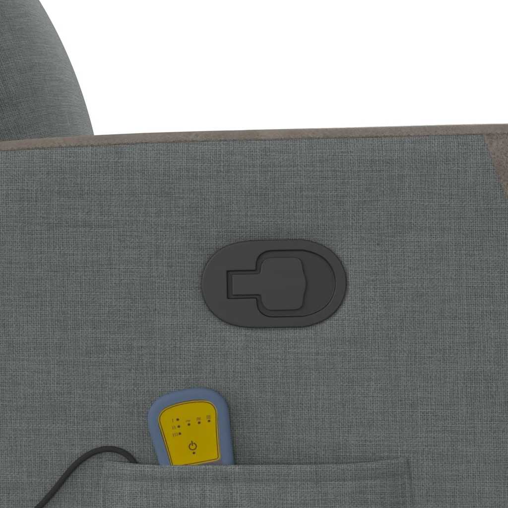 Massagesessel Dunkelgrau Stoff