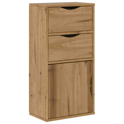 Beistellschrank mit Schubladen ODDA 40x24x79 cm Massivholz Kiefer