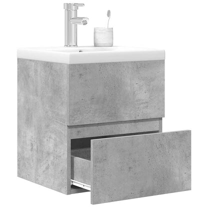 2-tlg. Badmöbel-Set Betongrau Holzwerkstoff