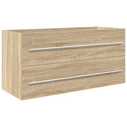 2-tlg. Badmöbel-Set Sonoma-Eiche Holzwerkstoff