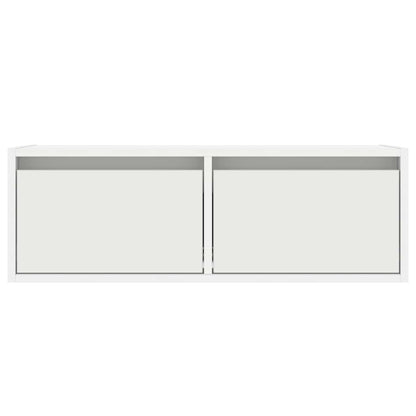 TV-Schrank mit LED-Leuchten Weiß 75x35,5x25 cm