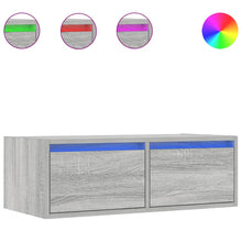 TV-Schrank mit LED-Leuchten Grau Sonoma 75x35,5x25 cm