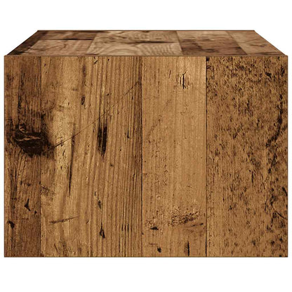 TV-Schrank mit LED-Leuchten Altholz-Optik 75x35,5x25 cm