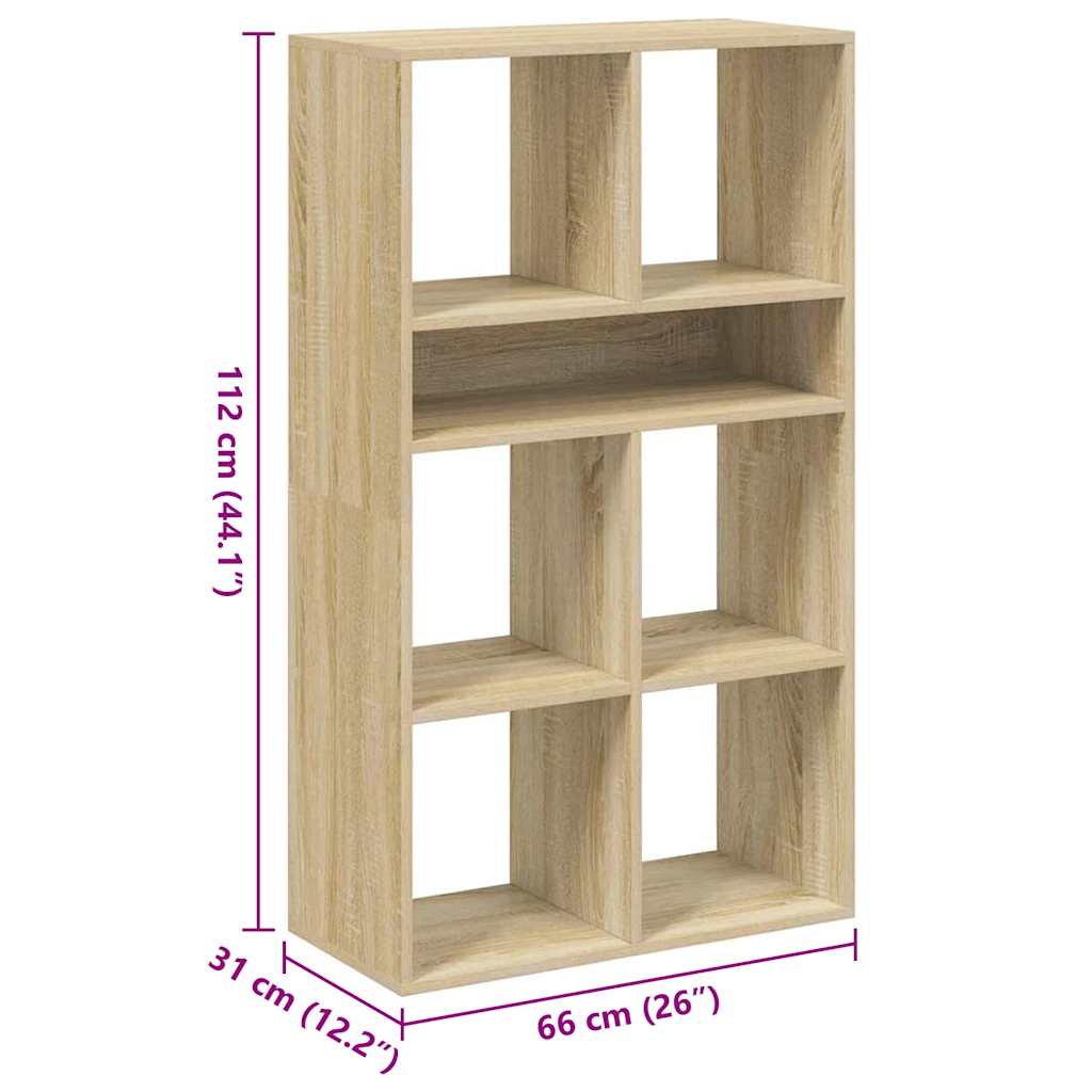 Bücherregal Sonoma-Eiche 66x31x112 cm Holzwerkstoff
