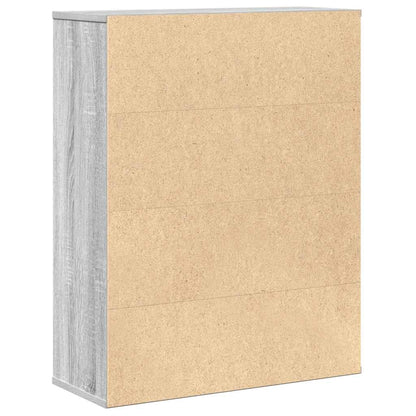 Bücherregal Grau Sonoma 60x24x76,5 cm Holzwerkstoff