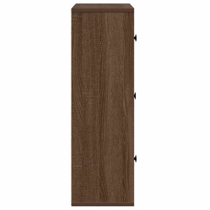 Bücherregal Braun Eichen-Optik 60x24x76,5 cm Holzwerkstoff