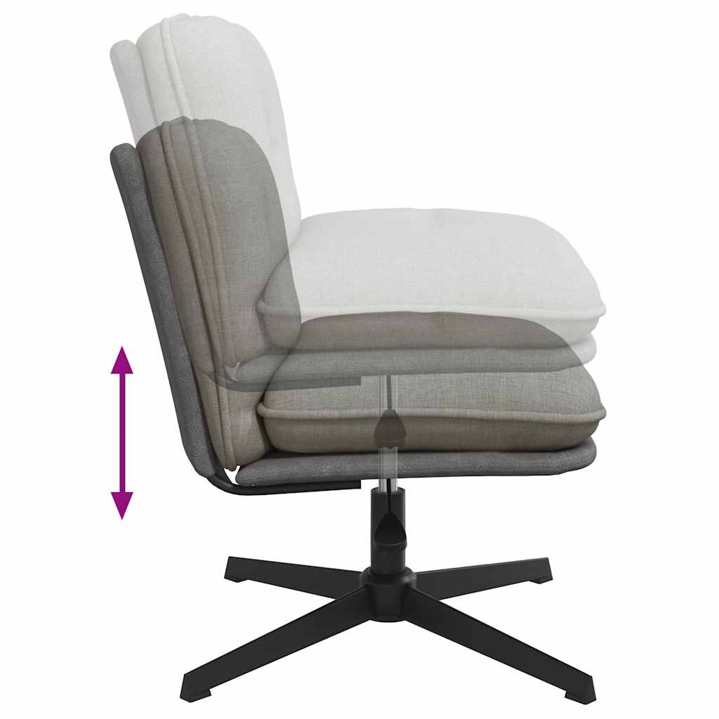 Bürostuhl Drehbar Hellgrau Stoff