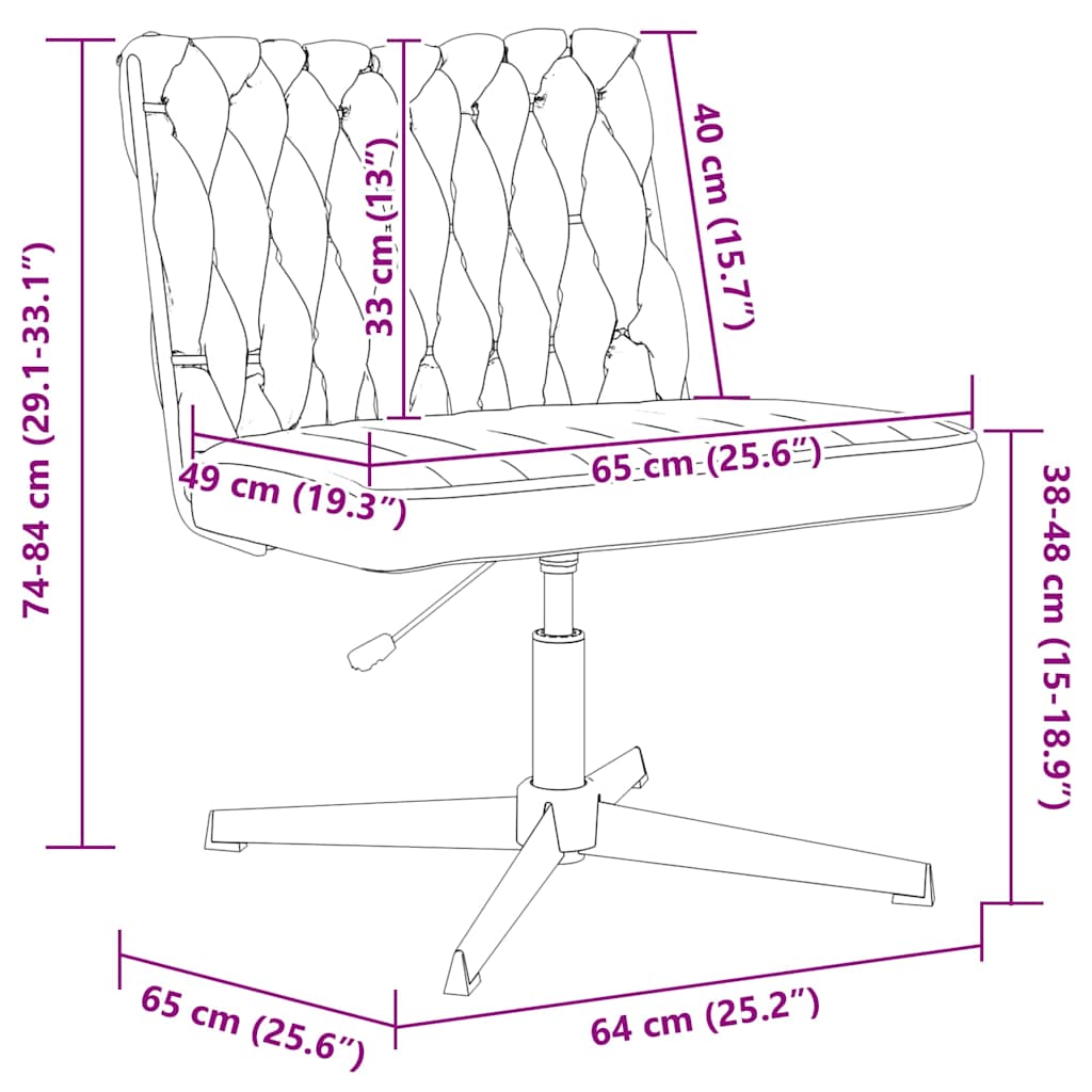 Bürostuhl Drehbar Hellgrau Stoff