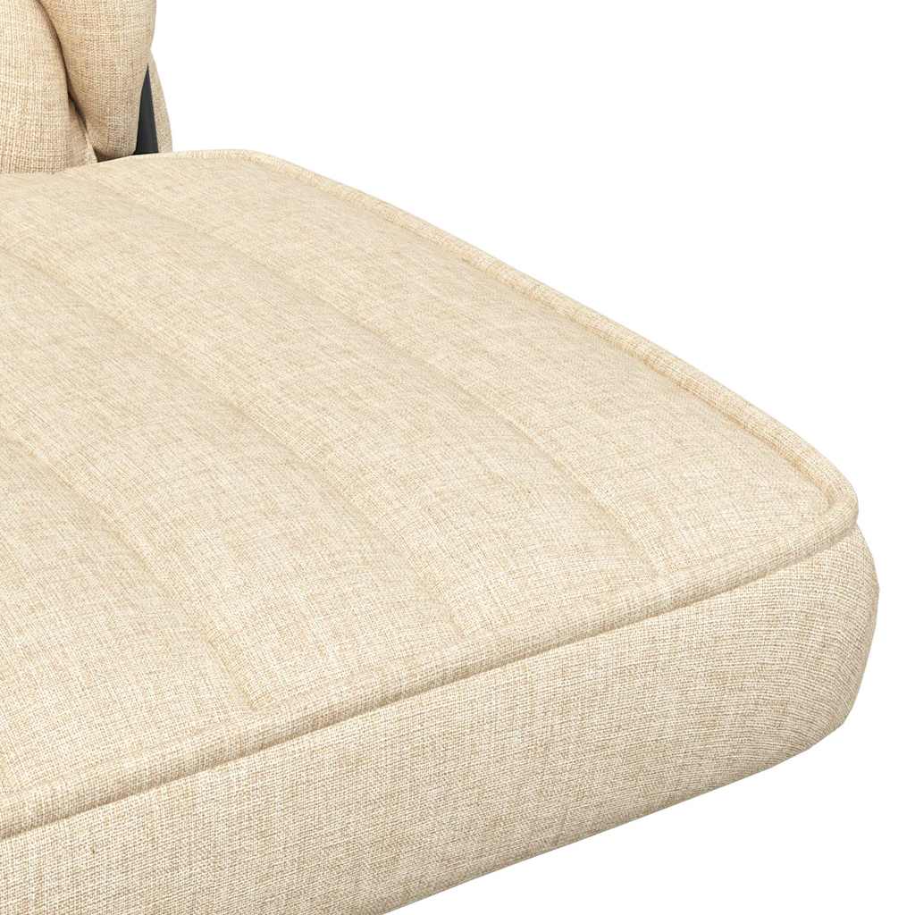 Bürostuhl Drehbar Creme Stoff