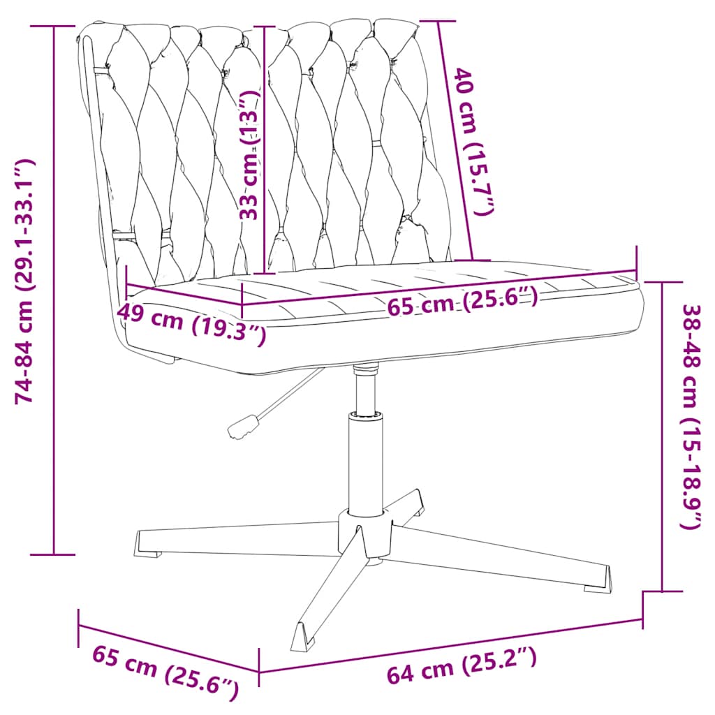 Bürostuhl Drehbar Schwarz Stoff