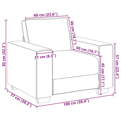 3-tlg. Sofagarnitur mit Kissen Dunkelgrau Stoff