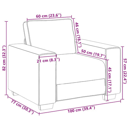 3-teiliges Sofa-Set mit Kissen, taupefarbener Stoff