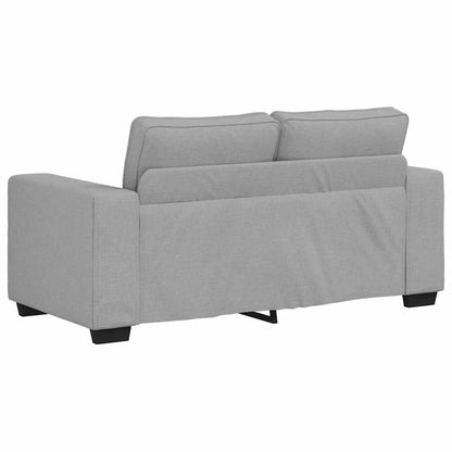 3-teiliges Sofa-Set mit Kissen, wolkengrauer Stoff