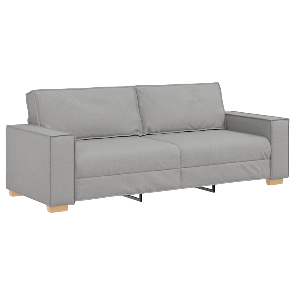 2-teiliges Sofa-Set mit Kissen, wolkengrauer Stoff