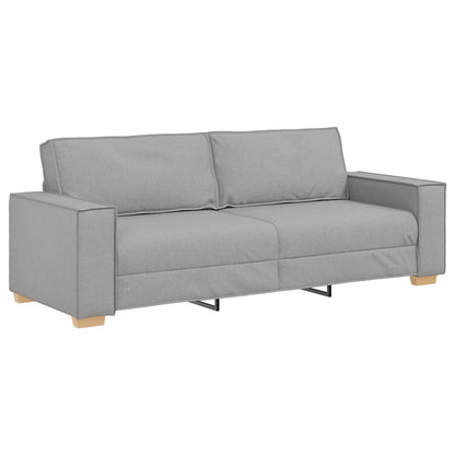 2-teiliges Sofa-Set mit Kissen, wolkengrauer Stoff