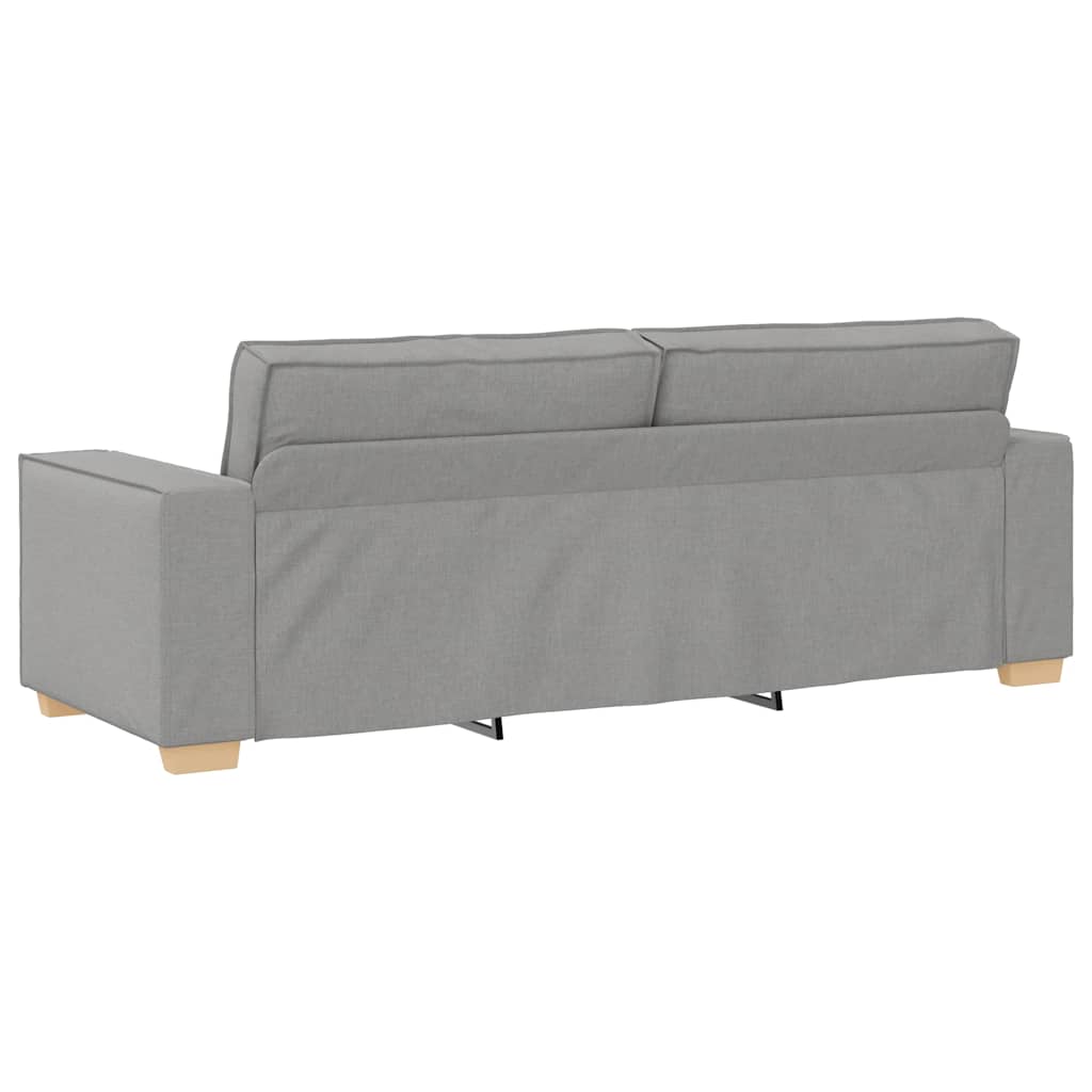 2-teiliges Sofa-Set mit Kissen, wolkengrauer Stoff