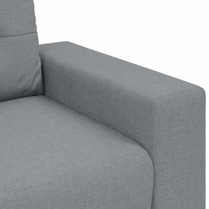 2-teiliges Sofa-Set mit Kissen, hellgrauer Stoff
