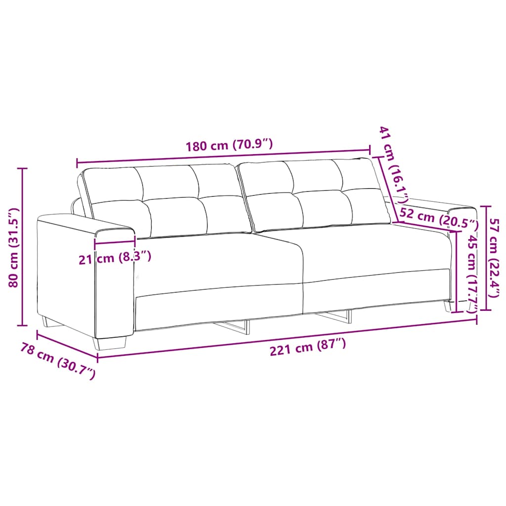 2-teiliges Sofa-Set mit Kissen, dunkelgrauer Stoff