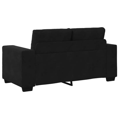 2-teiliges Sofa-Set mit Kissen, schwarzer Samt