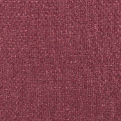 2-tlg. Sofagarnitur mit Kissen Weinrot Stoff