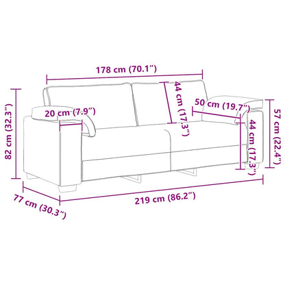 2-teiliges Sofa-Set mit Kissen, weinroter Samt