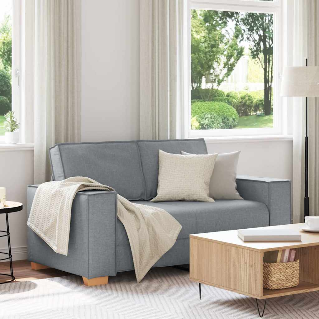 2-Sitzer Sofa Hellgrau 120 cm Stoff