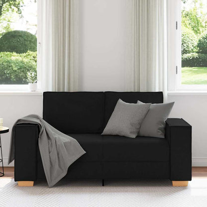 2-Sitzer Sofa Schwarz 120 cm Stoff