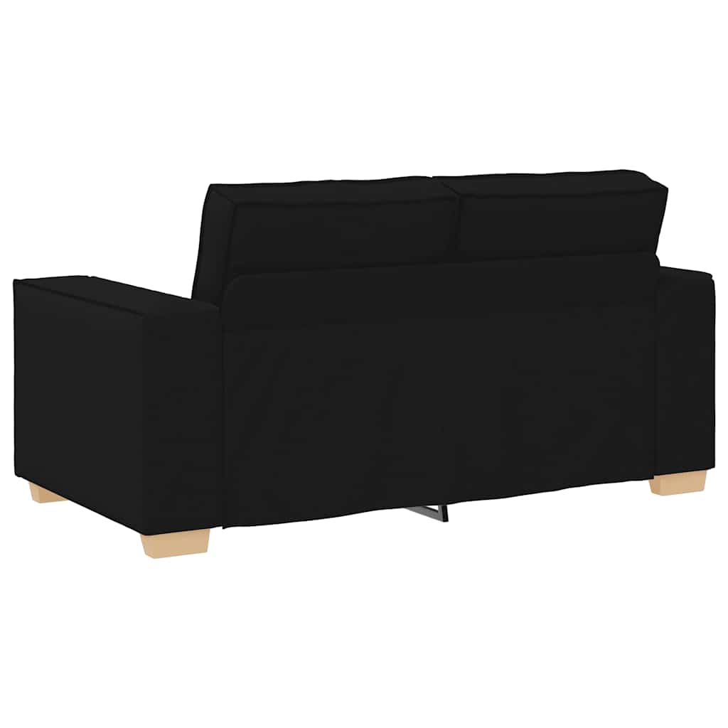 2-Sitzer Sofa Schwarz 120 cm Stoff