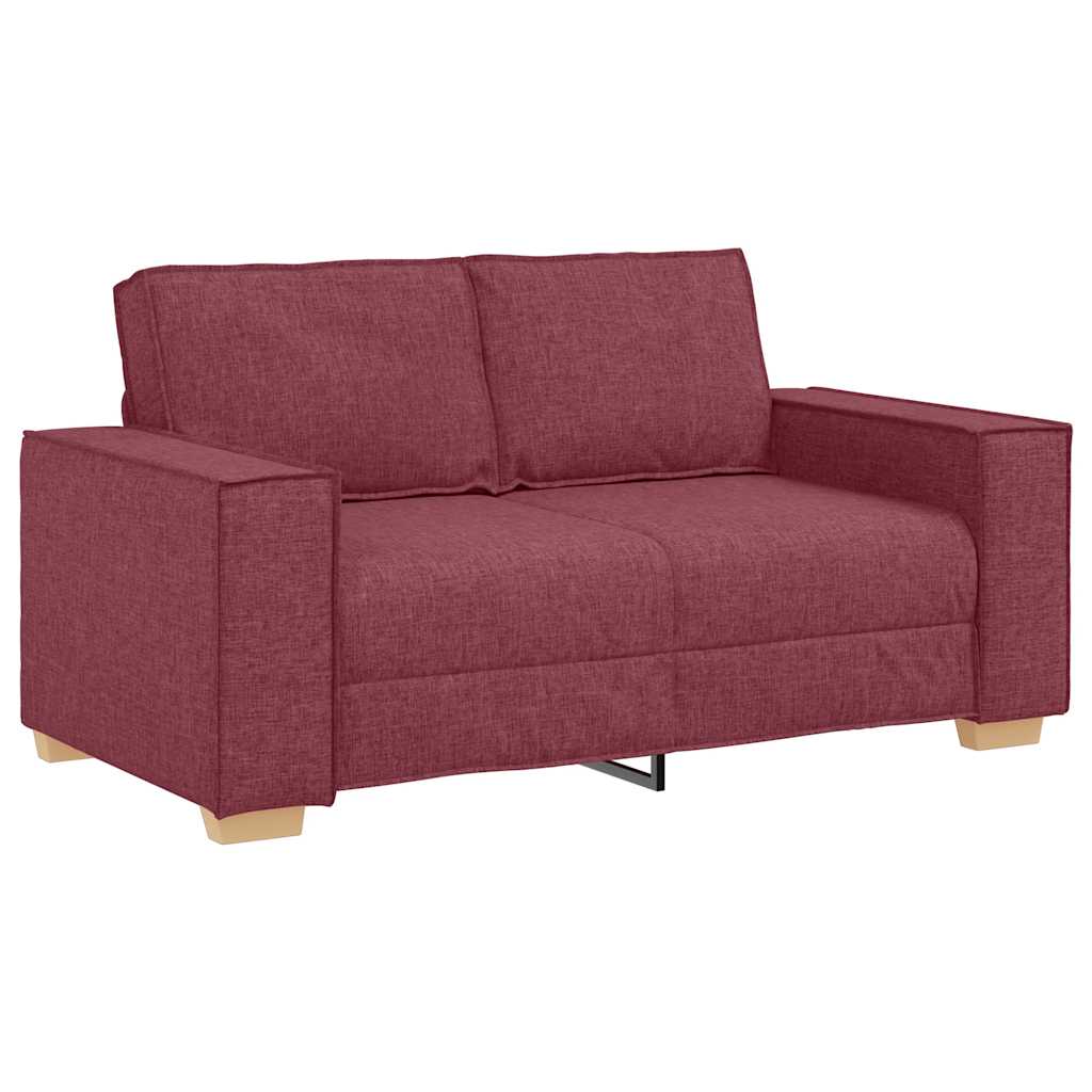 2-Sitzer Sofa Weinrot 120 cm Stoff