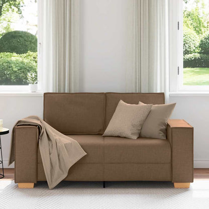 2-Sitzer Sofa Braun 120 cm Stoff
