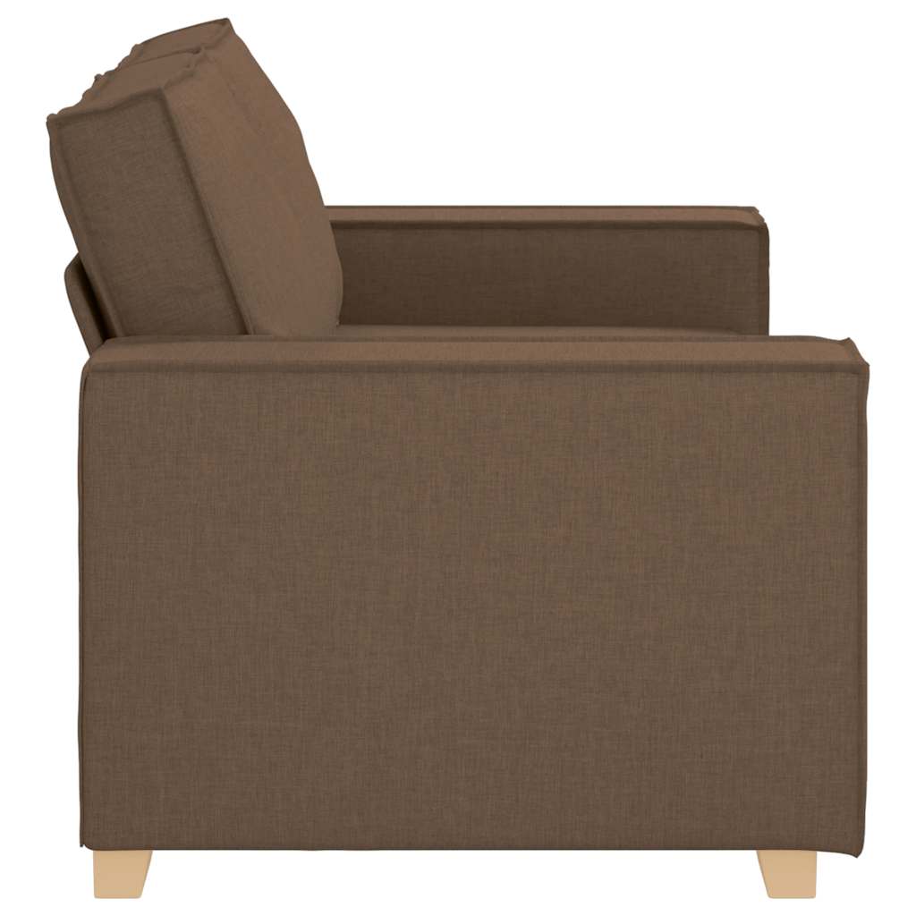 2-Sitzer Sofa Braun 120 cm Stoff