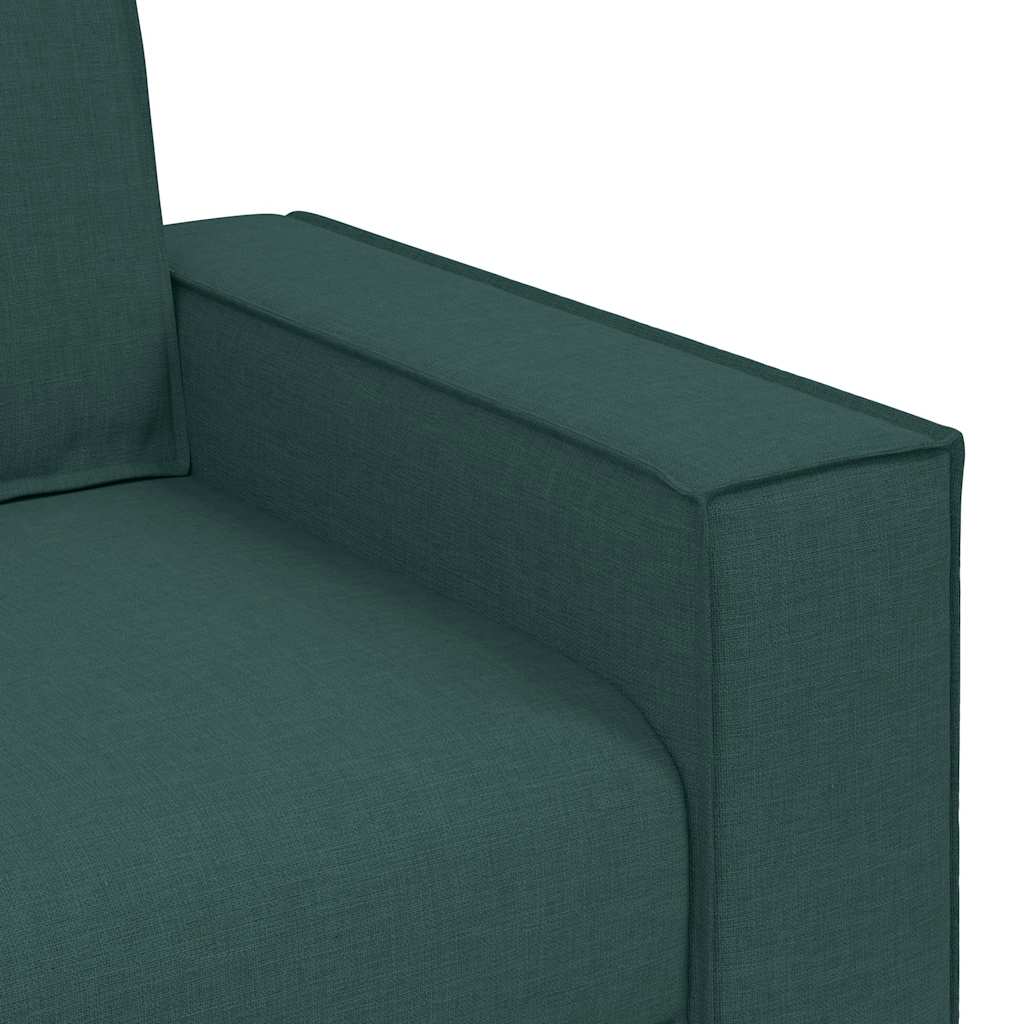 2-Sitzer Sofa Dunkelgrün 120 cm Stoff