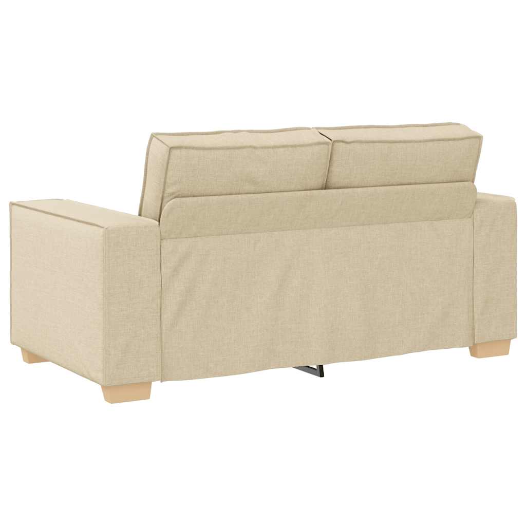 2-Sitzer Sofa Creme 120 cm Stoff