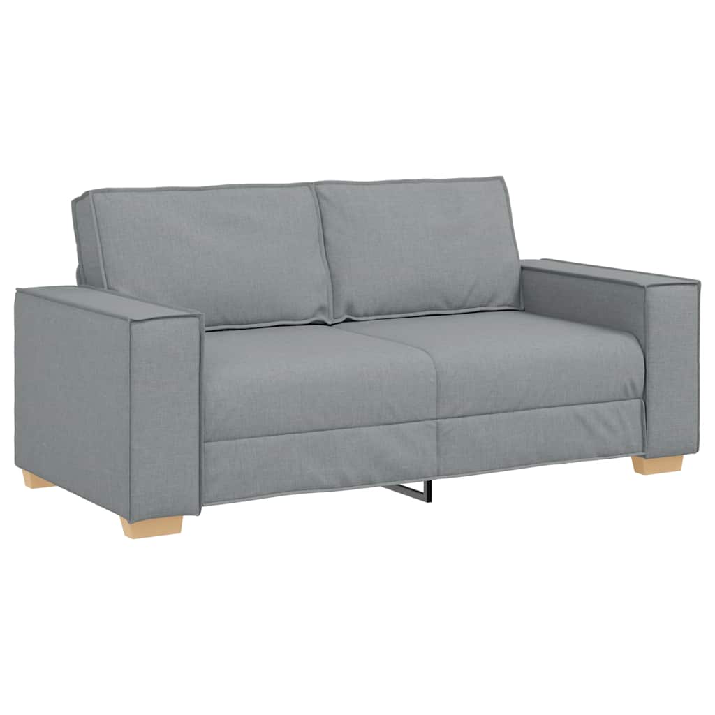 2-Sitzer Sofa Hellgrau 140 cm Stoff