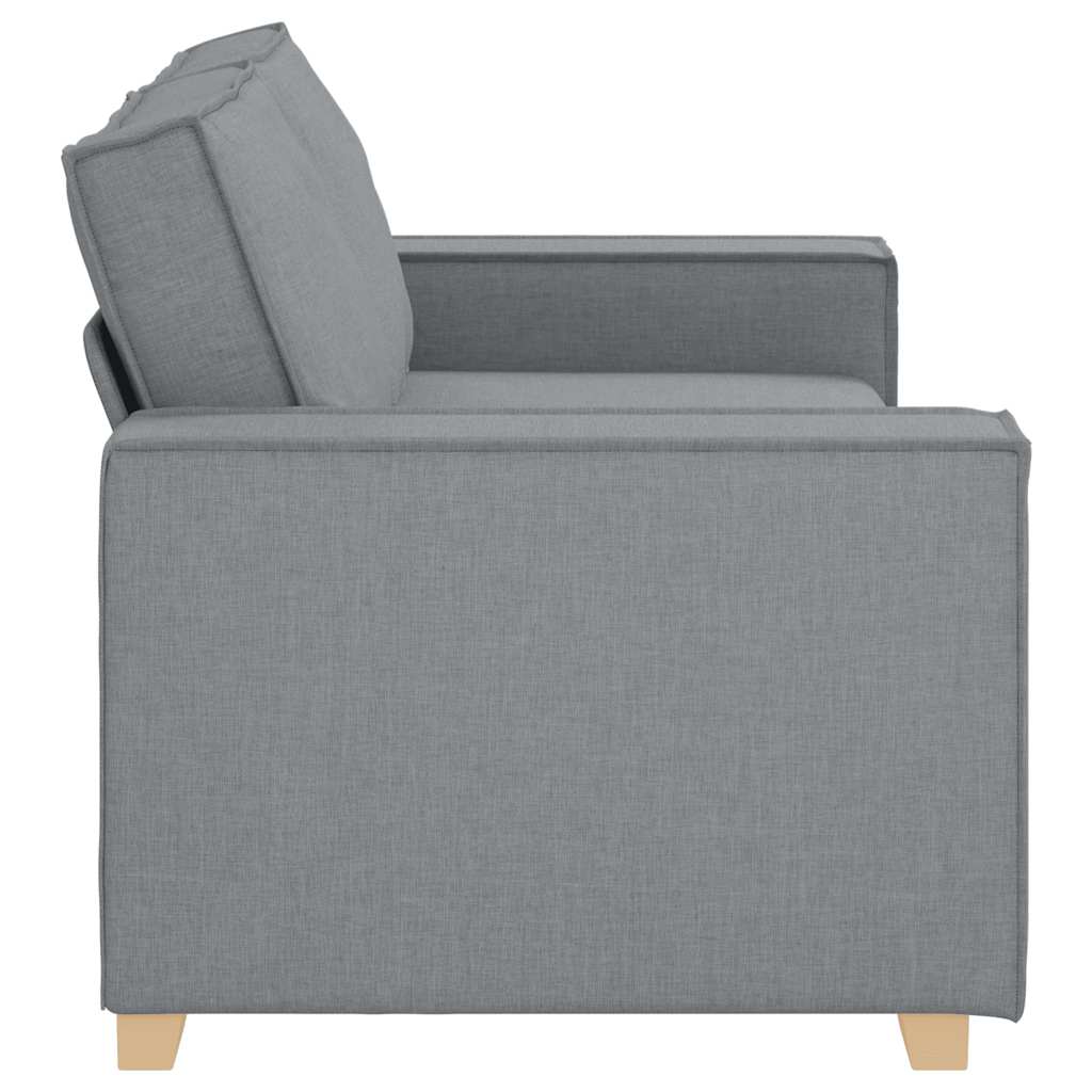 2-Sitzer Sofa Hellgrau 140 cm Stoff
