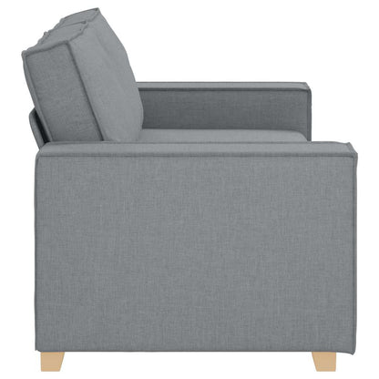 2-Sitzer Sofa Hellgrau 140 cm Stoff