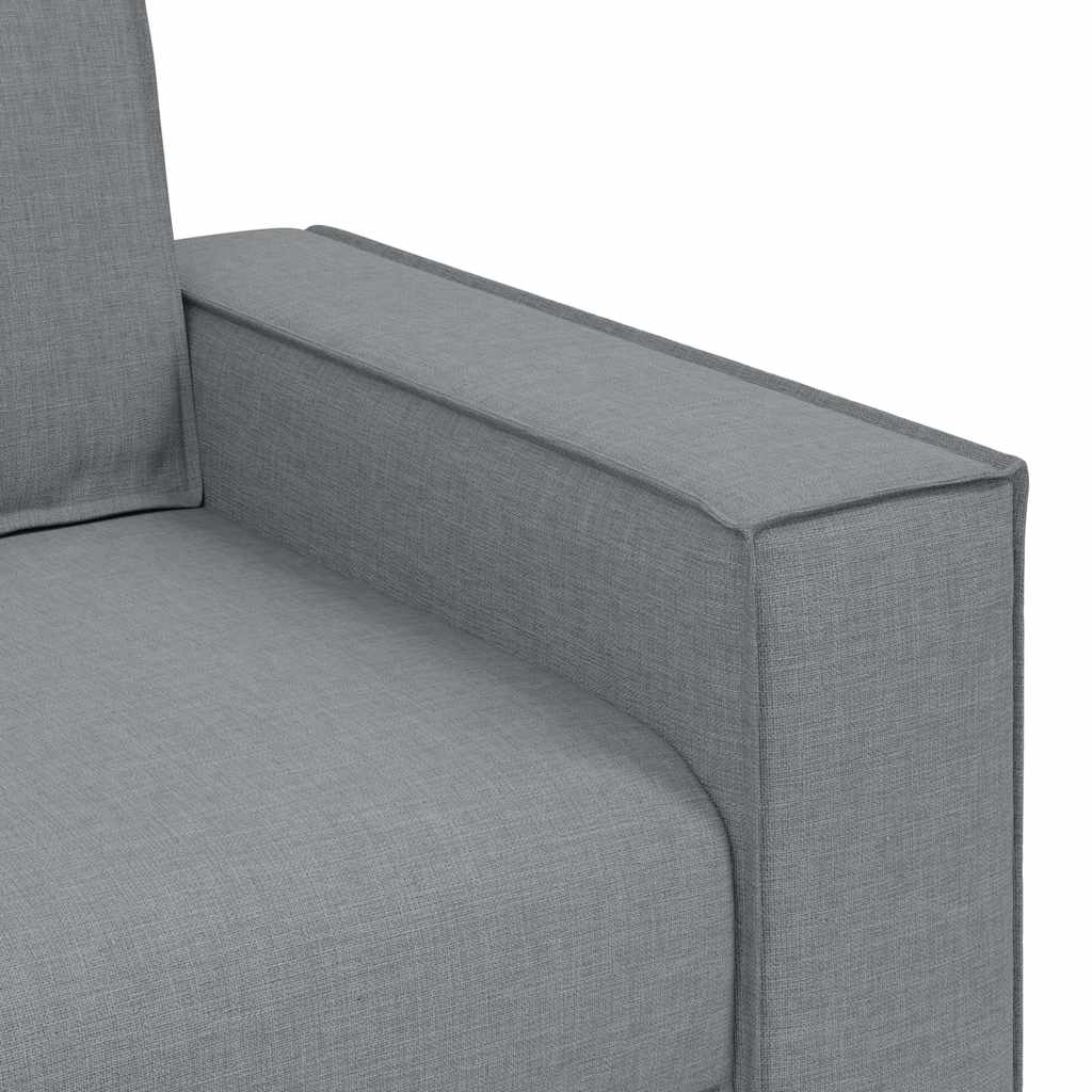 2-Sitzer Sofa Hellgrau 140 cm Stoff