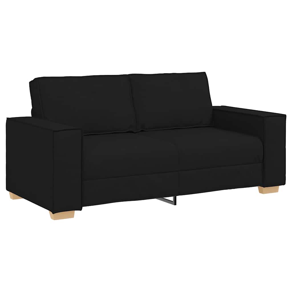 2-Sitzer Sofa Schwarz 140 cm Stoff