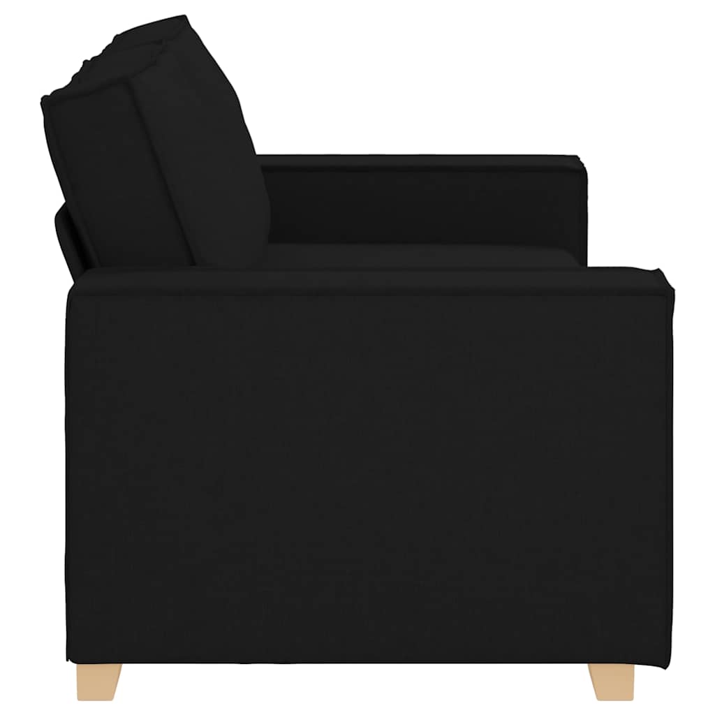 2-Sitzer Sofa Schwarz 140 cm Stoff