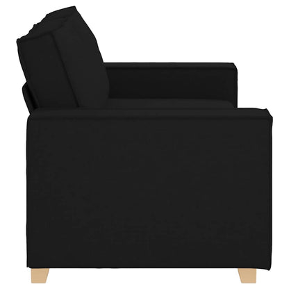 2-Sitzer Sofa Schwarz 140 cm Stoff
