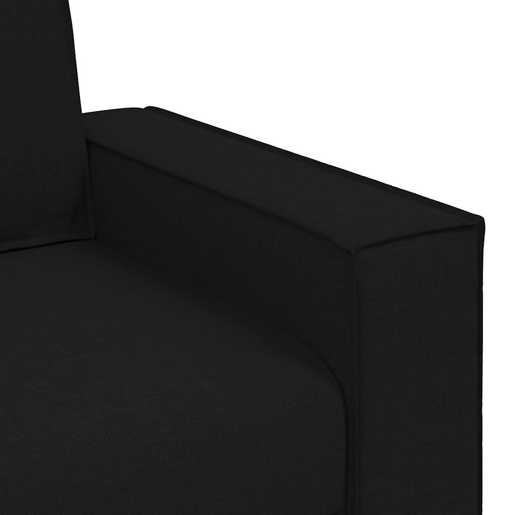 2-Sitzer Sofa Schwarz 140 cm Stoff