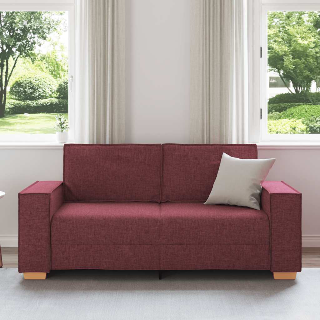 2-Sitzer Sofa Weinrot 140 cm Stoff