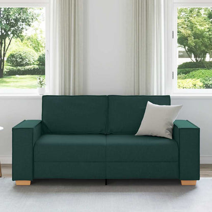 2-Sitzer Sofa Dunkelgrün 140 cm Stoff