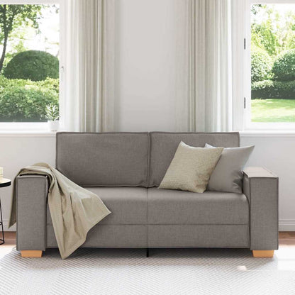 2-Sitzer Sofa Taupe 140 cm Stoff