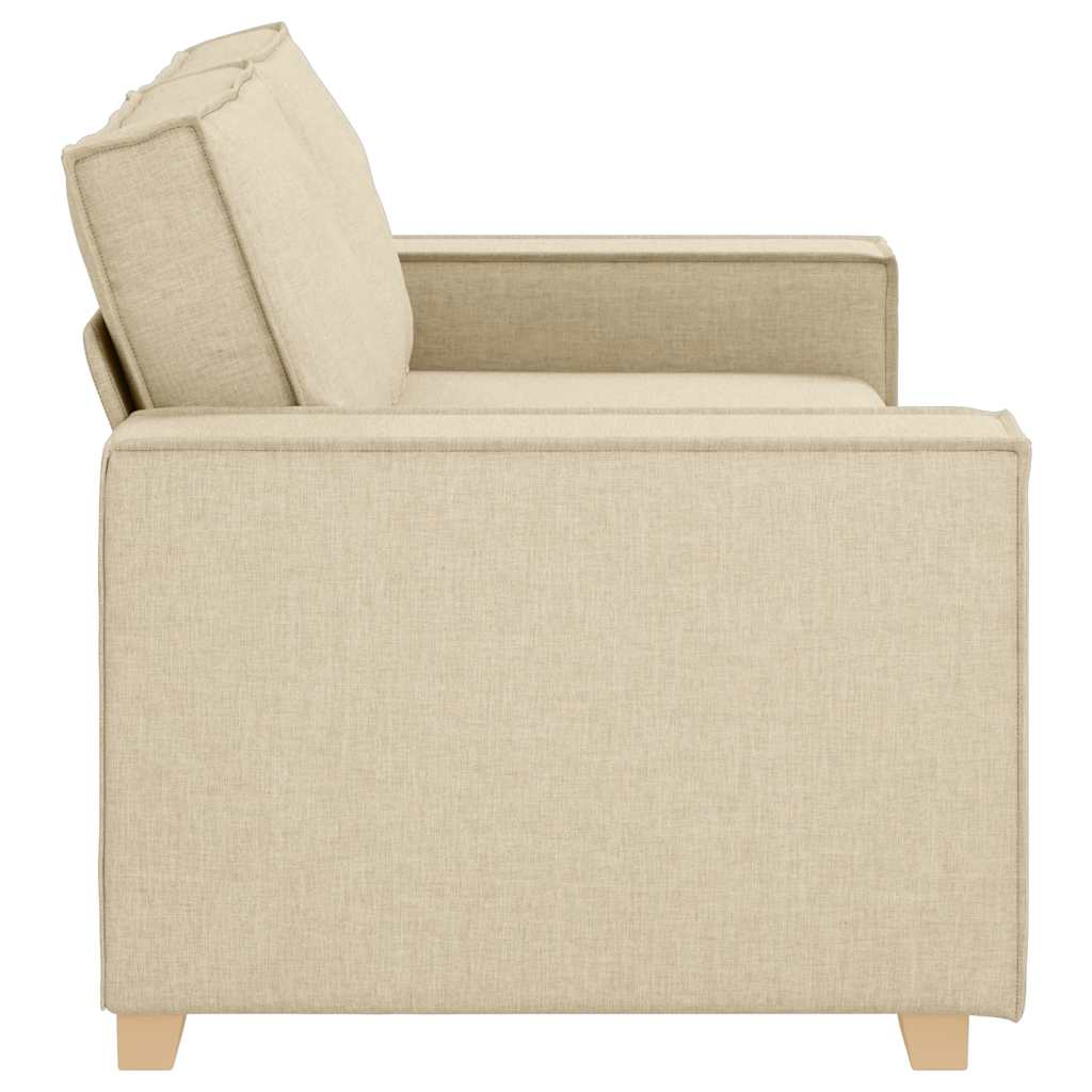2-Sitzer Sofa Creme 140 cm Stoff