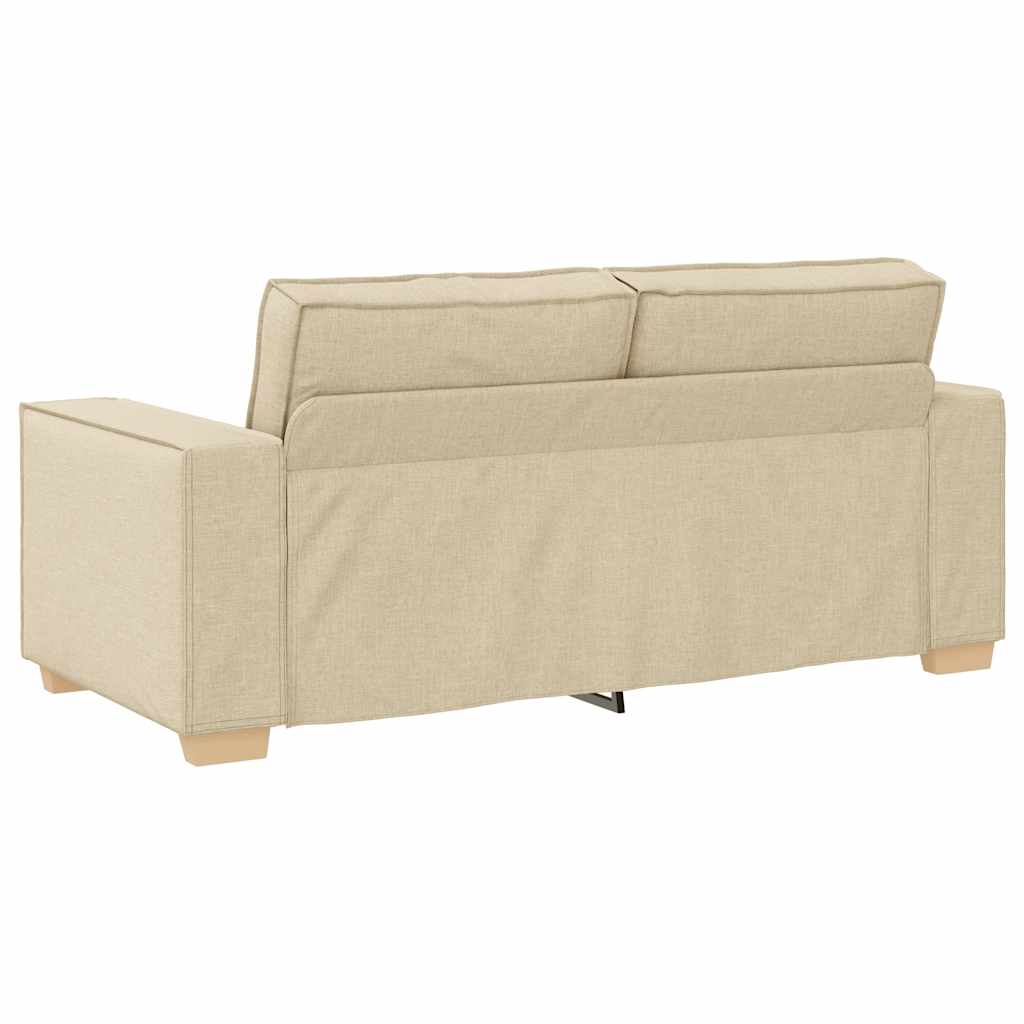 2-Sitzer Sofa Creme 140 cm Stoff