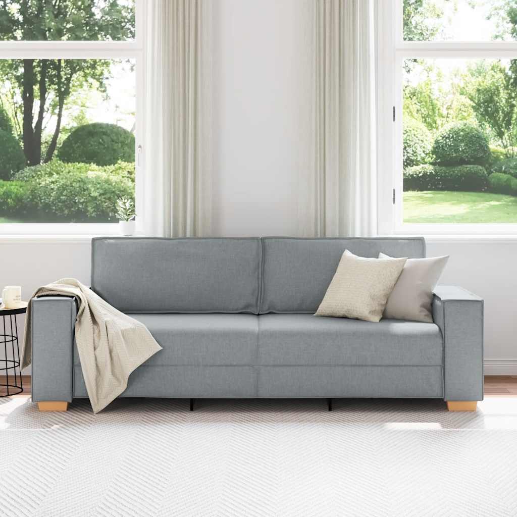 3-Sitzer-Sofa Hellgrau 180 cm Stoff